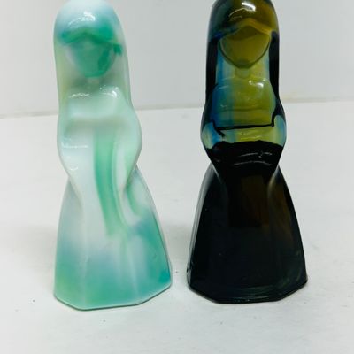 Sale Photo Thumbnail #177: MOSSER GLASS SLAG JENNY FIGURINES, C. 1970S