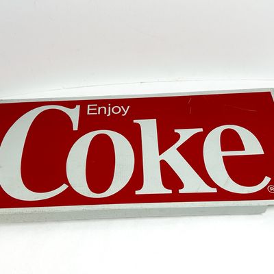 Sale Photo Thumbnail #450: COCA-COLA METAL PANEL, LATE 20TH CENTURY
