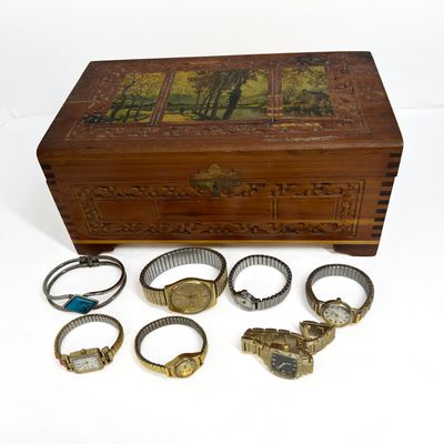 Sale Photo Thumbnail #449: SEIKO AND CEDAR CHEST, 20TH CENTURY