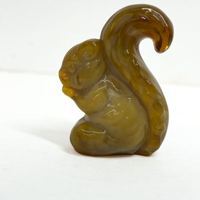 Sale Photo Thumbnail #414: BOYD SAMMIE THE SQUIRREL MARBLED SLAG GLASS