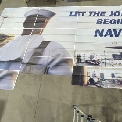 Sale Photo Thumbnail #510: US NAVY PAPER RECRUITMENT MURAL 1995