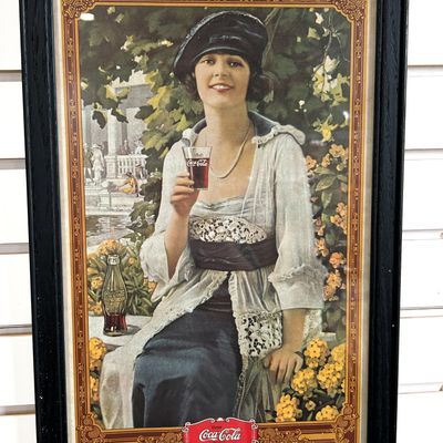 Sale Photo Thumbnail #321: COCA-COLA FRAMED PAPER PRINT, LATE 20TH CENTURY