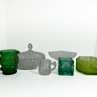 Sale Photo Thumbnail #524: WHEATON AND INDIANA PRESSED GLASS, 20TH CENTURY