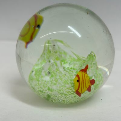 Sale Photo Thumbnail #534: VINTAGE ART GLASS AQUARIUM PAPERWEIGHT
