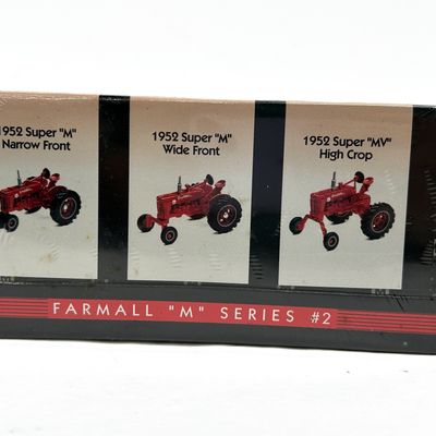 Sale Photo Thumbnail #349: Ertl 1/64 Scale Farmall M Series No. 2 Three Piece Die-Cast Tractor Set