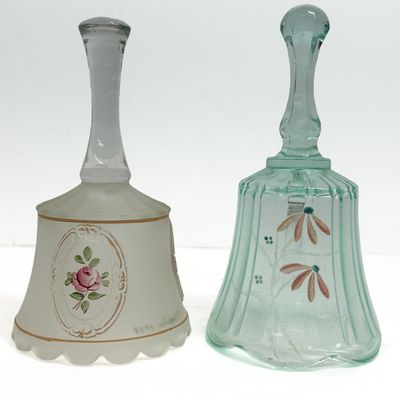 Sale Photo Thumbnail #434: FENTON HAND-PAINTED GLASS BELLS, 1978