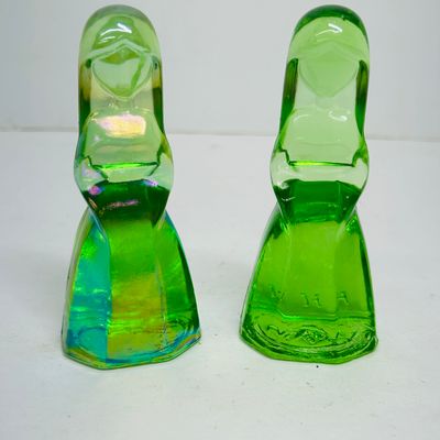 Sale Photo Thumbnail #178: MOSSER URANIUM GLASS FIGURINES
