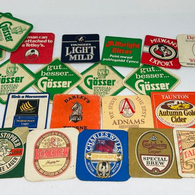 Sale Photo Thumbnail #51: ASSORTED BREWERIES, ADVERTISING BEER COASTERS, 20TH CENTURY