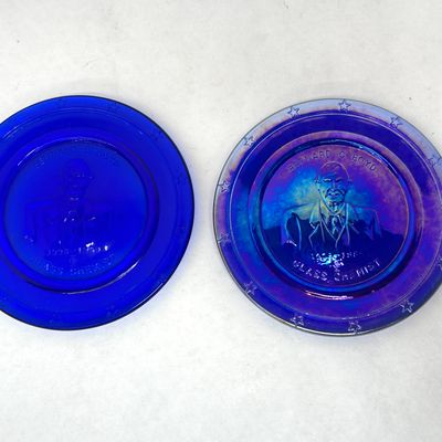Sale Photo Thumbnail #105: BOYD ART GLASS COBALT PLATES 1988
