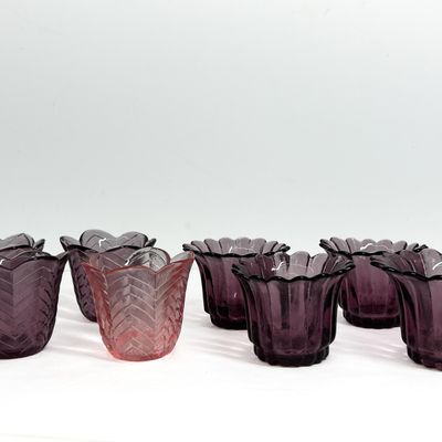 Sale Photo Thumbnail #516: GLASS VOTIVE HOLDERS, 1980S