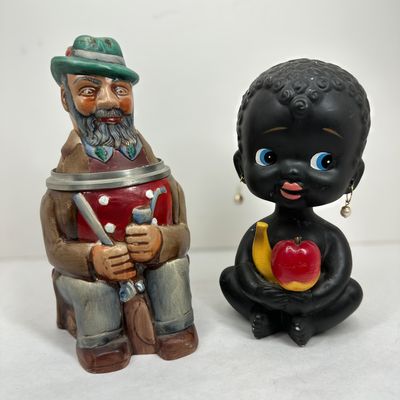 Sale Photo Thumbnail #423: KENMAR CERAMIC BANK AND CHARACTER STEIN, 1950S