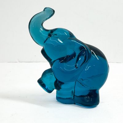 Sale Photo Thumbnail #494: VIKING BLUE GLASS ELEPHANT, 1970S