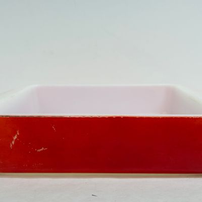 Sale Photo Thumbnail #151: PYREX RED GLASS DISH