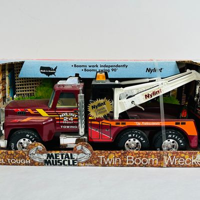 Sale Photo Thumbnail #277: NYLINT PRESSED STEEL TWIN BOOM WRECKER 1990
