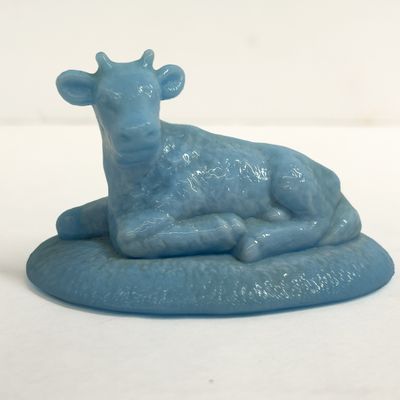 Sale Photo Thumbnail #485: BOYD BLUE SLAG GLASS COW, 1988-1993