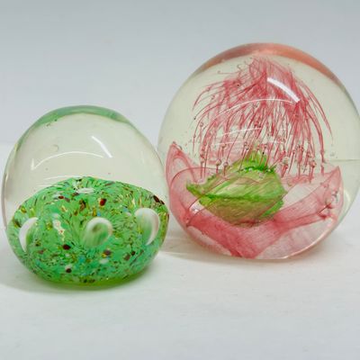 Sale Photo Thumbnail #187: TWO ART GLASS PAPERWEIGHTS, 20TH CENTURY