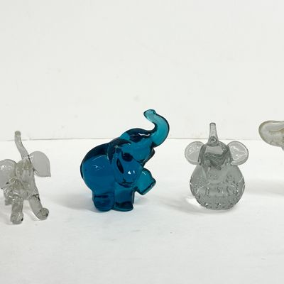 Sale Photo Thumbnail #496: VARIOUS GLASS ELEPHANTS