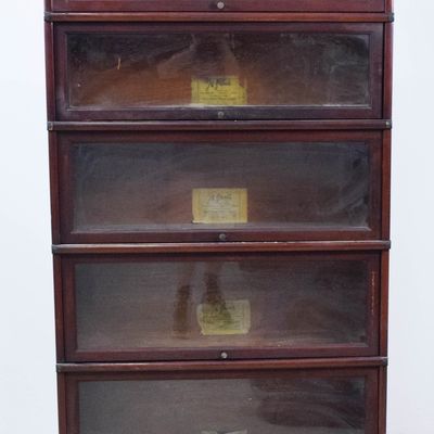 Sale Photo Thumbnail #339: Globe-Wernicke Five-Tier Mahogany Finish Barrister Bookcase for John Wanamaker