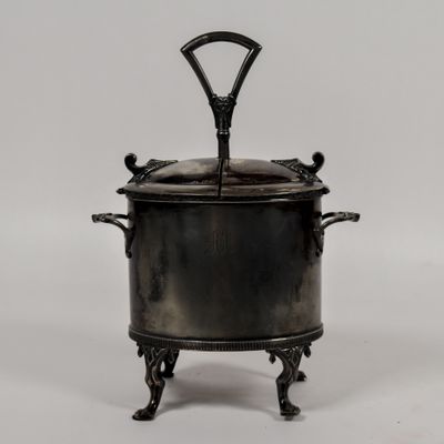 Sale Photo Thumbnail #214: Meriden Britannia Company Silver-Plated Victorian Egg Caddy and Warmer Set