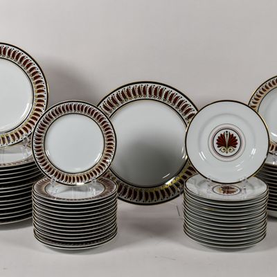 Sale Photo Thumbnail #68: 61-Piece Georges Briard Royale Pattern Porcelain Dinnerware Set