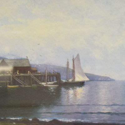 Sale Photo Thumbnail #180: Alfred Thompson Bricher Plate-Signed Lithograph The Landing, Bailey Island ME