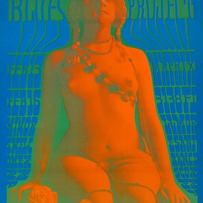 Sale Photo Thumbnail #251: Victor Moscoso, The Blues Project Matrix Neon Rose NR-6 Concert Poster, 1967