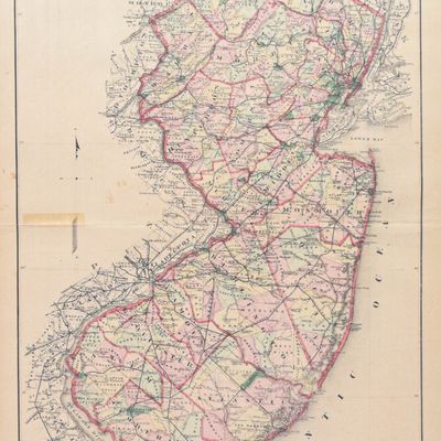 Sale Photo Thumbnail #169: Map of the State of New Jersey 1874