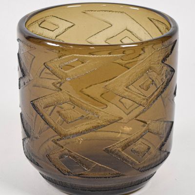Sale Photo Thumbnail #56: Pierre d'Avesn for Daum Nancy Art Deco Acid-Etched Glass Vase