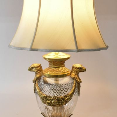 Sale Photo Thumbnail #141: A Neoclassical Style Gilt-Metal Mounted Cut Crystal Table Lamp