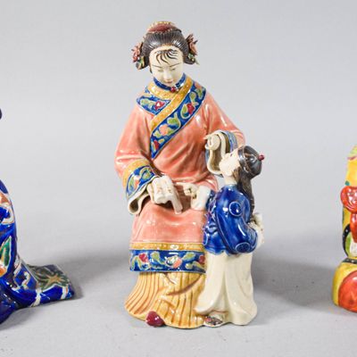 Sale Photo Thumbnail #306: Group of 3 Asian Porcelain Figurines