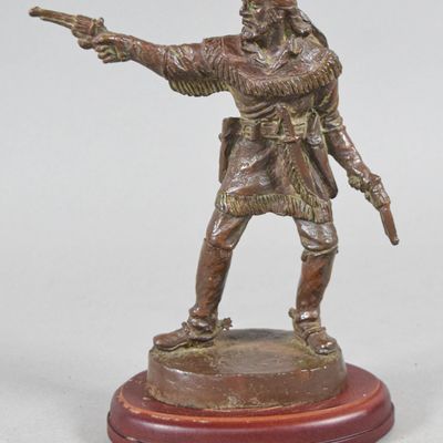 Sale Photo Thumbnail #230: Bernard Kim Patinated Metal Sculpture General George Armstrong Custer