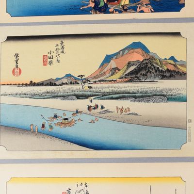 Sale Photo Thumbnail #331: 3 Japanese Woodblock Prints after Utagawa Hiroshige