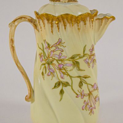 Sale Photo Thumbnail #70: Haviland Limoges Porcelain Lidded Chocolate Pot