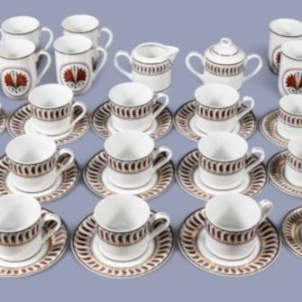 Sale Photo Thumbnail #67: A 64-Piece Georges Briard Royale Pattern Porcelain Coffee and Tea Service