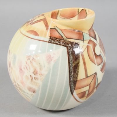 Sale Photo Thumbnail #76: Studio Pottery Asymmetric Globe Vessel