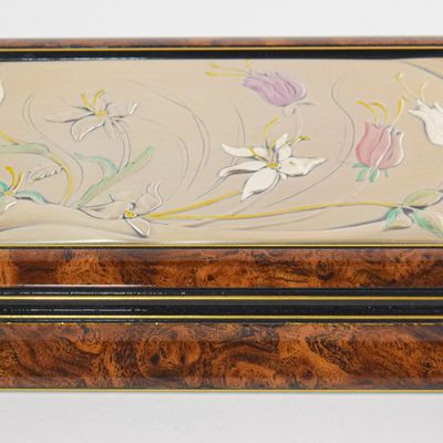 Sale Photo Thumbnail #163: Valenti Italian Burl Wood and Enameled Metal Jewelry Box