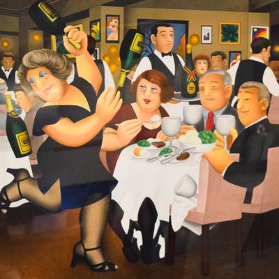 Sale Photo Thumbnail #265: Beryl Cook Screenprint Dining Out