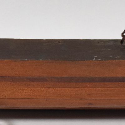 Sale Photo Thumbnail #199: Large Antique Wooden Lift Construction Half Hull Ship Model