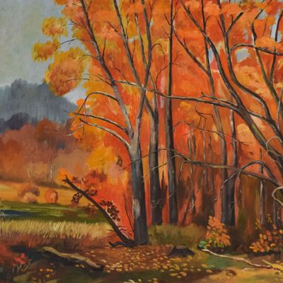 Sale Photo Thumbnail #12: Jos Prim Oil on Board Fall Season