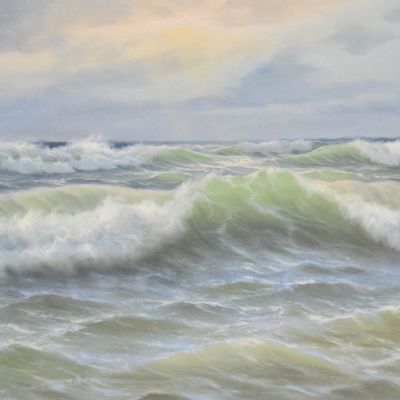Sale Photo Thumbnail #197: Wolmer Zier Oil on Canvas Seascape