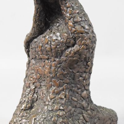 Sale Photo Thumbnail #232: Modernist Bronze Sculpture of a Hooded Figure, 1978