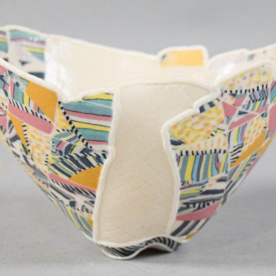 Sale Photo Thumbnail #75: Curtis Benzle Inlay Porcelain Bowl