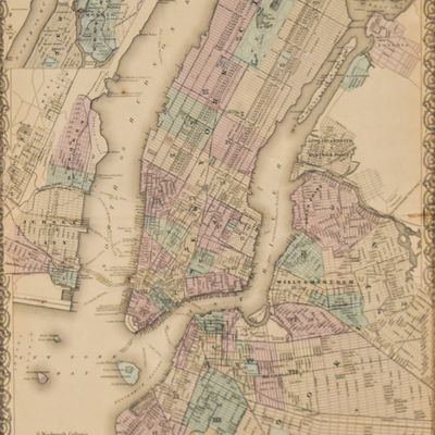 Sale Photo Thumbnail #168: Colton, G.W. New Map of New York City, Brooklyn, Jersey City, Hoboken Etc. G.W. & C.B. Colton, 1865