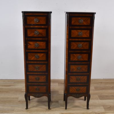 Sale Photo Thumbnail #112: A Pair of John Widdicomb Parquetry Semainiers