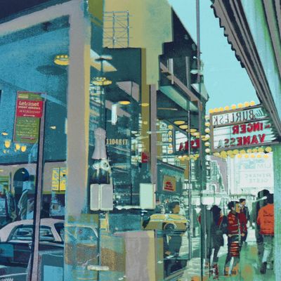Sale Photo Thumbnail #252: C. J. Yao Serigraph Photorealist City Scene 1980