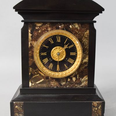 Sale Photo Thumbnail #156: Tiffany & Co. Slate and Marble Mantel Clock