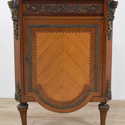 Sale Photo Thumbnail #122: Napoleon III Style Marquetry and Marble Top Side Cabinet