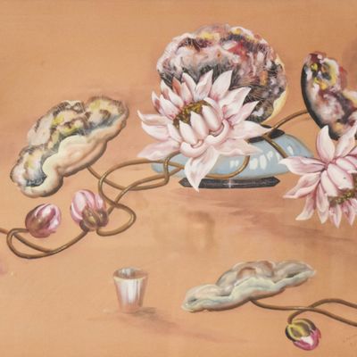 Sale Photo Thumbnail #81: Zara Ellwood Gouache on Board Water Lily