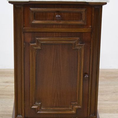 Sale Photo Thumbnail #352: Victorian Style Mahogany Veneer Marble Top Half Commode