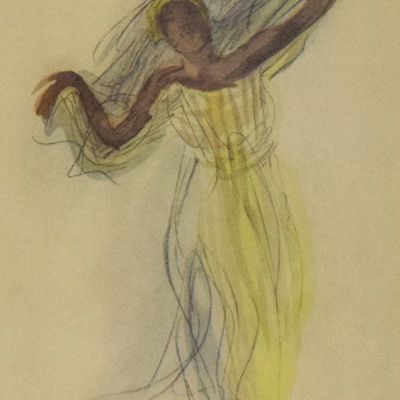 Sale Photo Thumbnail #268: After Auguste Rodin Lithograph Cambodian Dancer